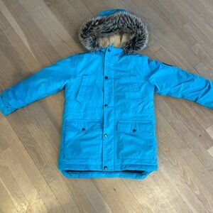 Lands' End Turquoise Waterproof  Down Expedition Jacket